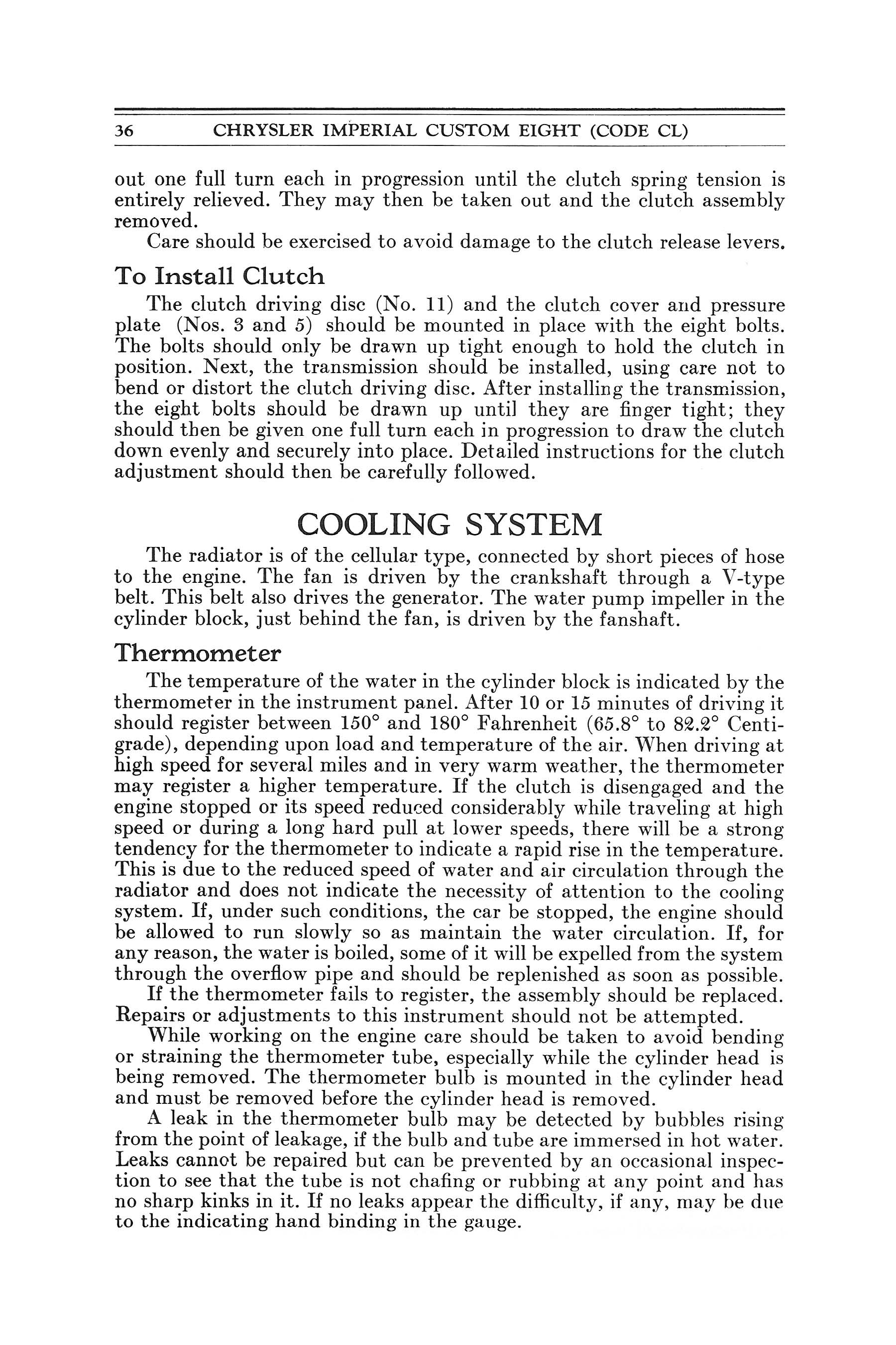 1932 Chrysler Imperial Instruction Book Page 50